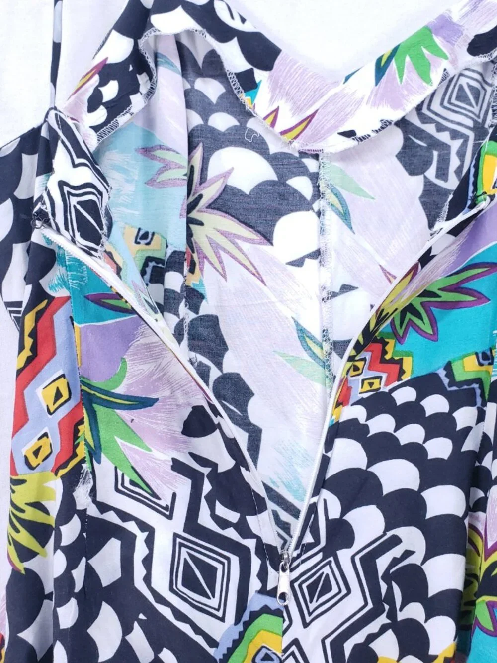 Vintage Jay Jacobs Jumpsuit Size 5 Abstract Retro Art Wide Leg Lightweight